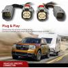 Nilight 7 Pin Trailer Wiring Harness Kit 56413 Vehicle Standard 7 Way Connector Custom for 2015 2016 2017 2018 2019 2020 Ford F-150 Simple Fit Tow Hitch Harness(Ford Maverick 2022-2024)