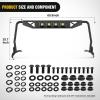 Nilight Front Windshield Frame Cover Roof Sun Visor Cowl Body Armor with 4 x LED Lights Compatible with 2007-2018 Jeep Wrangler JK JKU Unlimited, Windscreen Rack Protector Stand(JL/JT Windshield Frame Cover)