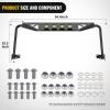 Nilight Front Windshield Frame Cover Roof Sun Visor Cowl Body Armor with 4 x LED Lights Compatible with 2007-2018 Jeep Wrangler JK JKU Unlimited, Windscreen Rack Protector Stand(JK Windshield Frame Cover)