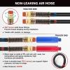 Nilight Glad Hands Grips Set with Seals Heavy Duty Gladhand Extension Handles Kit Emergency & Service Brake Air Hose Coupling Connectors for Semi Truck Trailer Brake System 1 Pair(12FT Air Lines with Glad Hands & Grips)