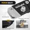 Nilight LED Light Bar Mounting Bracket 2PCS Universal Adjustable Pillar Hood Work Lamp Mount Clamp Holder for Off-Road Truck SUV, Black-2(Black)