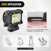 Nilight LED Light Bar Mounting Bracket 2PCS Universal Adjustable Pillar Hood Work Lamp Mount Clamp Holder for Off-Road Truck SUV, Black-2(Black)