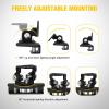 Nilight LED Light Bar Mounting Bracket 2PCS Universal Adjustable Pillar Hood Work Lamp Mount Clamp Holder for Off-Road Truck SUV, Black-2(Black-Adjustable)