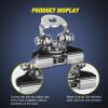 Nilight LED Light Bar Mounting Bracket 2PCS Universal Adjustable Pillar Hood Work Lamp Mount Clamp Holder for Off-Road Truck SUV, Black-2(Silver-2)