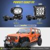 Nilight Light Mounting Bracket Hood Cowl Mount Brackets for Front A-Pillar Auxiliary Offroad LED Work Pods Lights on Jeep Wrangler JL JLU Gladiator JT 2018 2019 2020 2021 2022 2023 2024 2025, Red(A-Pillar JL/JLU JT)