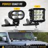 Nilight Light Mounting Bracket Hood Cowl Mount Brackets for Front A-Pillar Auxiliary Offroad LED Work Pods Lights on Jeep Wrangler JL JLU Gladiator JT 2018 2019 2020 2021 2022 2023 2024 2025, Red(Black for JL JLU JT 2018-2025)