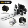 Nilight Motorcycle Light Bar Tube Clamp Bracket Fit from 0.7 to 2Inch Round Tubes Mounting Brackets Offroad LED Light Pods Front Fork Lights Roof Rack Bumper ATV UTV(0.7-1.2″ bar tube clamp)