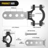 Nilight Motorcycle Light Bar Tube Clamp Bracket Fit from 0.7 to 2Inch Round Tubes Mounting Brackets Offroad LED Light Pods Front Fork Lights Roof Rack Bumper ATV UTV(0.7-1.2″ bar tube clamp)