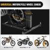 Nilight Motorcycle Wheel Chock 1800 lbs Capacity Wheel Cradle Holder Heavy-Duty Standard Steel Motorcycle Front Wheel Stand with 3 Adjustable Holes for 15″-21″ Off-Road Motorcycles Black(Motorcycle Front Wheel Stand 15″-22″)