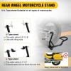Nilight Motorcycle Wheel Chock 1800 lbs Capacity Wheel Cradle Holder Heavy-Duty Standard Steel Motorcycle Front Wheel Stand with 3 Adjustable Holes for 15″-21″ Off-Road Motorcycles Black(Motorcycle Rear Stand Lift)