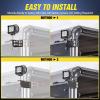 Nilight Rear Roof Backup Light Bar Brackets Reverse LED Lights Pod Mounting Bracket for Polaris Pro-fit Cage Compatible with 2013-2024 Ranger Full Size 570 800 900 1000 XP Crew 900 1000