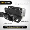 Nilight Windshield Frame Cover Light Bracket for 2021 2022 2023 2024 2025 2026 New Ford Bronco 2/4 Door Accessories Roof Sun Visor Cowl Body Armor with 4 x LED Lights Black(Trailer Hitch Receiver)