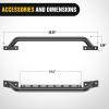Nilight Windshield Frame Cover Light Bracket for 2021 2022 2023 2024 2025 2026 New Ford Bronco 2/4 Door Accessories Roof Sun Visor Cowl Body Armor with 4 x LED Lights Black(Grille Guard w/ Light Bracket)