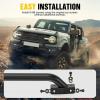 Nilight Windshield Frame Cover Light Bracket for 2021 2022 2023 2024 2025 2026 New Ford Bronco 2/4 Door Accessories Roof Sun Visor Cowl Body Armor with 4 x LED Lights Black(Grille Guard)