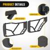 Nilight Windshield Frame Cover Light Bracket for 2021 2022 2023 2024 2025 2026 New Ford Bronco 2/4 Door Accessories Roof Sun Visor Cowl Body Armor with 4 x LED Lights Black(Tube Doors 4pcs)
