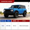 Nilight Windshield Frame Cover Light Bracket for 2021 2022 2023 2024 2025 2026 New Ford Bronco 2/4 Door Accessories Roof Sun Visor Cowl Body Armor with 4 x LED Lights Black(Tow Wiring without LED Taillights)
