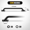 Nilight Windshield Frame Cover Light Bracket for 2021 2022 2023 2024 2025 2026 New Ford Bronco 2/4 Door Accessories Roof Sun Visor Cowl Body Armor with 4 x LED Lights Black(Grille Guard)