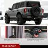 Nilight Windshield Frame Cover Light Bracket for 2021 2022 2023 2024 2025 2026 New Ford Bronco 2/4 Door Accessories Roof Sun Visor Cowl Body Armor with 4 x LED Lights Black(Tow Wiring without LED Taillights)