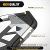 Nilight Windshield Frame Cover Light Bracket for 2021 2022 2023 2024 2025 2026 New Ford Bronco 2/4 Door Accessories Roof Sun Visor Cowl Body Armor with 4 x LED Lights Black(Tube Doors 4pcs)
