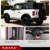 Nilight Windshield Frame Cover Light Bracket for 2021 2022 2023 2024 2025 2026 New Ford Bronco 2/4 Door Accessories Roof Sun Visor Cowl Body Armor with 4 x LED Lights Black(Tow Wiring w/LED Taillights)