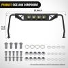 Nilight Windshield Frame Cover Light Bracket for 2021 2022 2023 2024 2025 2026 New Ford Bronco 2/4 Door Accessories Roof Sun Visor Cowl Body Armor with 4 x LED Lights Black(Windshield Frame Cover Light Bracket)