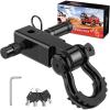 Nilight 2Pcs Bolt-On Tow Hooks with Spring Clip 10,000LBS 2Pcs Black Forged Recovery Tow Hooks Compatible with Jeep Ford Dodge Chevy GMC Toyota Pickup Truck(Hitch w/ Lock Pin Black)