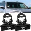 Nilight LED Light Bar Mounting Bracket 2PCS Universal Adjustable Pillar Hood Work Lamp Mount Clamp Holder for Off-Road Truck SUV, Black-2(Black-Adjustable)