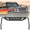 Nilight Windshield Frame Cover Light Bracket for 2021 2022 2023 2024 2025 2026 New Ford Bronco 2/4 Door Accessories Roof Sun Visor Cowl Body Armor with 4 x LED Lights Black(Windshield Frame Cover Light Bracket)