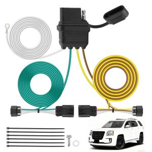 Nilight 4 Pin Trailer Wiring Harness 55359 Vehicle Side Custom for 1998 1999 2000 2001 2002 2003 2004 Chevrolet S10 GMC Sonoma Isuzu Hombre Light Simple Fit Tow Hitch(Chevy Equinox/GMC Terrain 2010-2017)