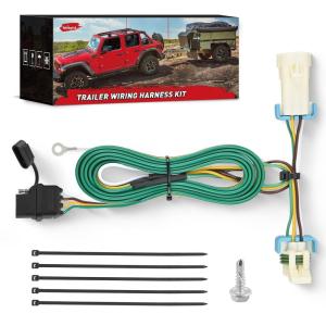 Nilight 4 Pin Trailer Wiring Harness 55359 Vehicle Side Custom for 1998 1999 2000 2001 2002 2003 2004 Chevrolet S10 GMC Sonoma Isuzu Hombre Light Simple Fit Tow Hitch(Chevy/GMC/Isuzu 1998-2004)