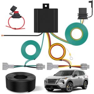 Nilight 4 Pin Trailer Wiring Harness 55441 Custom for 2005 2006 2007 2008 2009 2010 2011 2012 2013 14 15 16 17 18 19 20 21 22 23 24 Nissan Frontier Xterra Pathfinder Suzuki Equator(2021-2024 Nissan Rogue)