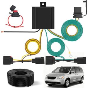 Nilight 4 Pin Trailer Wiring Harness Kit 56009 Vehicle Standard 4 Way Connector Custom for 2007 2008 2009 2010 2011 2012 2013 Jeep Grand Cherokee Simple Fit Tow Hitch Harness(Jeep Patriot 2008-2017/Dodge 2011-2013)