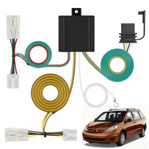 Nilight 4 Pin Trailer Wiring Harness Kit 56217 Compatible with Lexus RX350 RX350L 2008 2009 2010 2011 2012 2013 2014 2015 2016 2017 2018 2019 2020 2021 Toyota Highlander Simple Fit Tow Hitch(Toyota Sienna 2004-2010)
