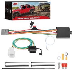 Nilight 4 Pin Trailer Wiring Harness Kit 56217 Compatible with Lexus RX350 RX350L 2008 2009 2010 2011 2012 2013 2014 2015 2016 2017 2018 2019 2020 2021 Toyota Highlander Simple Fit Tow Hitch(Toyota Hilander 2008-2019/Lexus 2020-2021)