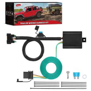 Nilight 4 Pin Trailer Wiring Harness Kit 56490 Vehicle Standard 4 Way Connector Custom for 2023 2024 2025 Kia Telluride LX Telluride S Simple Fit Tow Hitch(Hyundai 2019-2024/Kia 2020-2023)