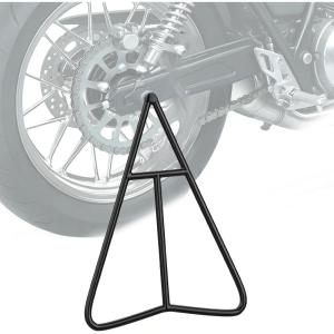 Nilight Motorcycle Wheel Chock 1800 lbs Capacity Wheel Cradle Holder Heavy-Duty Standard Steel Motorcycle Front Wheel Stand with 3 Adjustable Holes for 15″-21″ Off-Road Motorcycles Black(T-shaped Dirt Bike Triangle Stand)