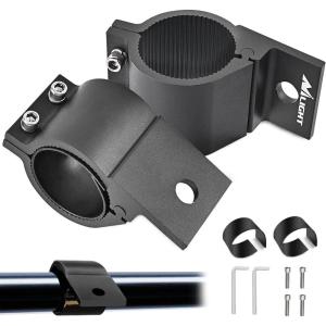 Nilight Tube Clamp Bracket Fit 2.87 to 3.2 Inch Round Bull Bar Crash Bar Guard Roof Rack Roll Cage Bumper for Offroad LED Light Work Driving Whip Lights Mounts on Truck ATV UTV(Fit 2.87 to 3.2″ tubes)