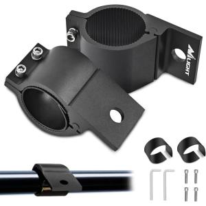 Nilight Tube Clamp Bracket Fit 2.87 to 3.2 Inch Round Bull Bar Crash Bar Guard Roof Rack Roll Cage Bumper for Offroad LED Light Work Driving Whip Lights Mounts on Truck ATV UTV(Fit 2.43-2.8″ tubes)