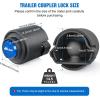 Nilight 2-5/16″ Trailer Lock Heavy Duty Anti-Theft Trailer Hitch Locks Fit for 2 5/16 Inch Ball Coupler Safety Chains Trailer Tongue Lock Set with Key Pry-Resistant Brass Core for Trailer Boat RV
