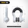 Nilight Heavy Duty Mega D-Ring Shackles(2 Pack) w/ 7/8″ Screw Pin & isolators, 68,000 lb Break Strength(17,000 lb WLL), Forged Steel Off-Road Recovery Shackles for Tow Strap & Winch Gear, White(White 3/4″ 2 Pack)