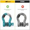 Nilight Heavy Duty Mega D-Ring Shackles(2 Pack) w/ 7/8″ Screw Pin & isolators, 68,000 lb Break Strength(17,000 lb WLL), Forged Steel Off-Road Recovery Shackles for Tow Strap & Winch Gear, White(Teal 3/4″ 2 Pack)