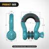 Nilight Heavy Duty Mega D-Ring Shackles(2 Pack) w/ 7/8″ Screw Pin & isolators, 68,000 lb Break Strength(17,000 lb WLL), Forged Steel Off-Road Recovery Shackles for Tow Strap & Winch Gear, White(Teal 3/4″ 2 Pack)
