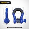 Nilight Heavy Duty Mega D-Ring Shackles(2 Pack) w/ 7/8″ Screw Pin & isolators, 68,000 lb Break Strength(17,000 lb WLL), Forged Steel Off-Road Recovery Shackles for Tow Strap & Winch Gear, White(Blue 3/4″ 2 Pack)