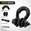 Nilight Heavy Duty Mega D-Ring Shackles(2 Pack) w/ 7/8″ Screw Pin & isolators, 68,000 lb Break Strength(17,000 lb WLL), Forged Steel Off-Road Recovery Shackles for Tow Strap & Winch Gear, White(Black 3/4″ w/Towing Pulley 2 Pack)