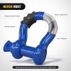 Nilight Heavy Duty Mega D-Ring Shackles(2 Pack) w/ 7/8″ Screw Pin & isolators, 68,000 lb Break Strength(17,000 lb WLL), Forged Steel Off-Road Recovery Shackles for Tow Strap & Winch Gear, White(Blue 3/4″ 2 Pack)