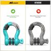 Nilight Heavy Duty Mega D-Ring Shackles(2 Pack) w/ 7/8″ Screw Pin & isolators, 68,000 lb Break Strength(17,000 lb WLL), Forged Steel Off-Road Recovery Shackles for Tow Strap & Winch Gear, White(Turquoise Green 3/4″ 2 Pack)