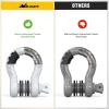 Nilight Heavy Duty Mega D-Ring Shackles(2 Pack) w/ 7/8″ Screw Pin & isolators, 68,000 lb Break Strength(17,000 lb WLL), Forged Steel Off-Road Recovery Shackles for Tow Strap & Winch Gear, White(White 3/4″ 2 Pack)