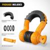 Nilight Heavy Duty Mega D-Ring Shackles(2 Pack) w/ 7/8″ Screw Pin & isolators, 68,000 lb Break Strength(17,000 lb WLL), Forged Steel Off-Road Recovery Shackles for Tow Strap & Winch Gear, White(Cyber Orange 3/4″ 2 Pack)