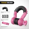 Nilight Heavy Duty Mega D-Ring Shackles(2 Pack) w/ 7/8″ Screw Pin & isolators, 68,000 lb Break Strength(17,000 lb WLL), Forged Steel Off-Road Recovery Shackles for Tow Strap & Winch Gear, White(Pink 3/4″ 2 Pack)