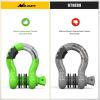 Nilight Heavy Duty Mega D-Ring Shackles(2 Pack) w/ 7/8″ Screw Pin & isolators, 68,000 lb Break Strength(17,000 lb WLL), Forged Steel Off-Road Recovery Shackles for Tow Strap & Winch Gear, White(Green 3/4″ 2 Pack)
